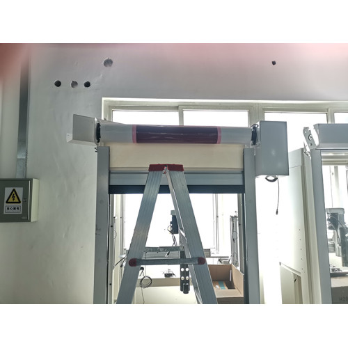 Automatic PVC rapid doors for automation production line of metal products finished