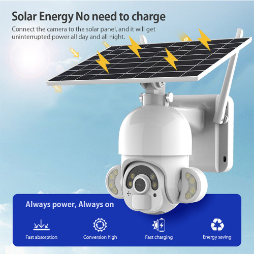 What are the components of a solar surveillance camera system?