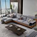 Nordic French modern minimalist fabric sofa combination living room luxury furniture sofa living room set corner L-shaped sofa1