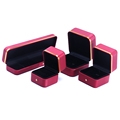 Hanhong Custom Luxus rot hochwertiger Lederschmuck Verpackung Box Armband Halskette Watch Geschenkbox Ring Schmuck Box1