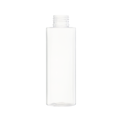 Garrafa redonda cilíndrica de plástico PET transparente de 120 mL/4 onças com gargalo 24-410