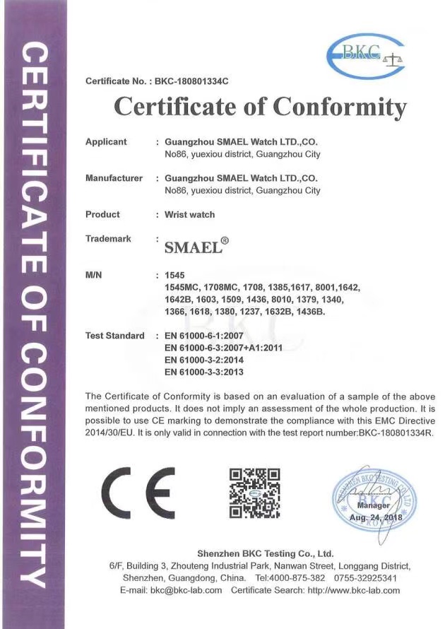 Certificate of Conformity