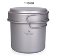 Boundless Voyage 1080ml Pot & 500ml Pan Set - Titanium Cookware for Camping & Hiking1