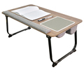 Upholstered Laptop Bed Table with Soft Pillows, Carry Handle, and Gaming Tray1