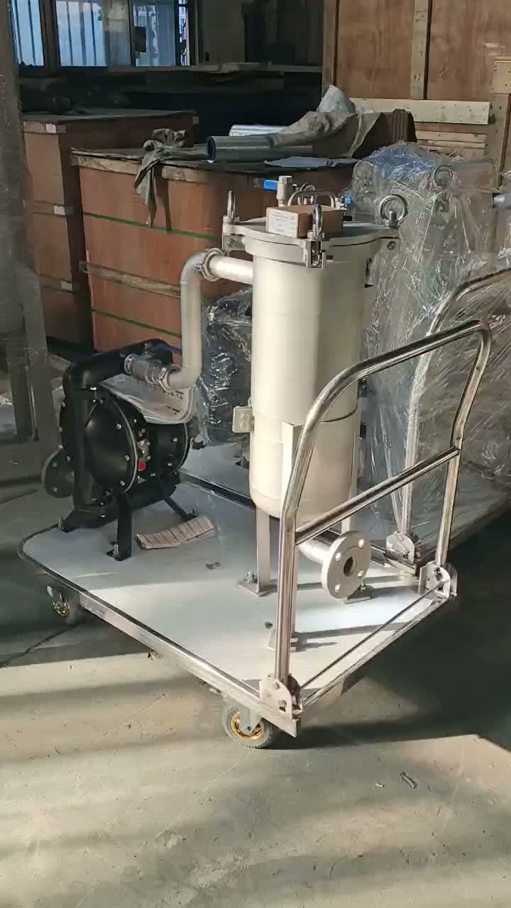 Mobile trolley bag filter