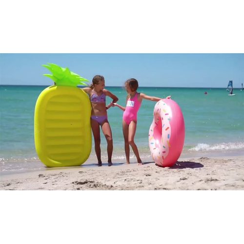 Colourful inflatable pool floats