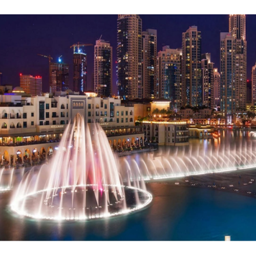 Installation of fountain lights