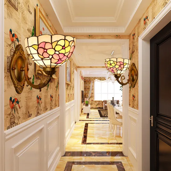 Lâmpada de parede floral européia atemporal para decoração de casa elegante1