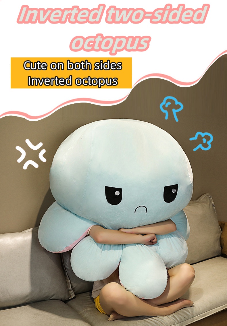 Two-sided octopus plush toy