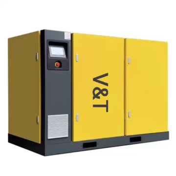 Two stage screw compressor