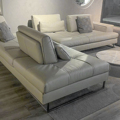 Sala de estar de couro minimalista Modern Simplicity 2023 Designer Light Luxury Horizontal Hall Villa Sofa1