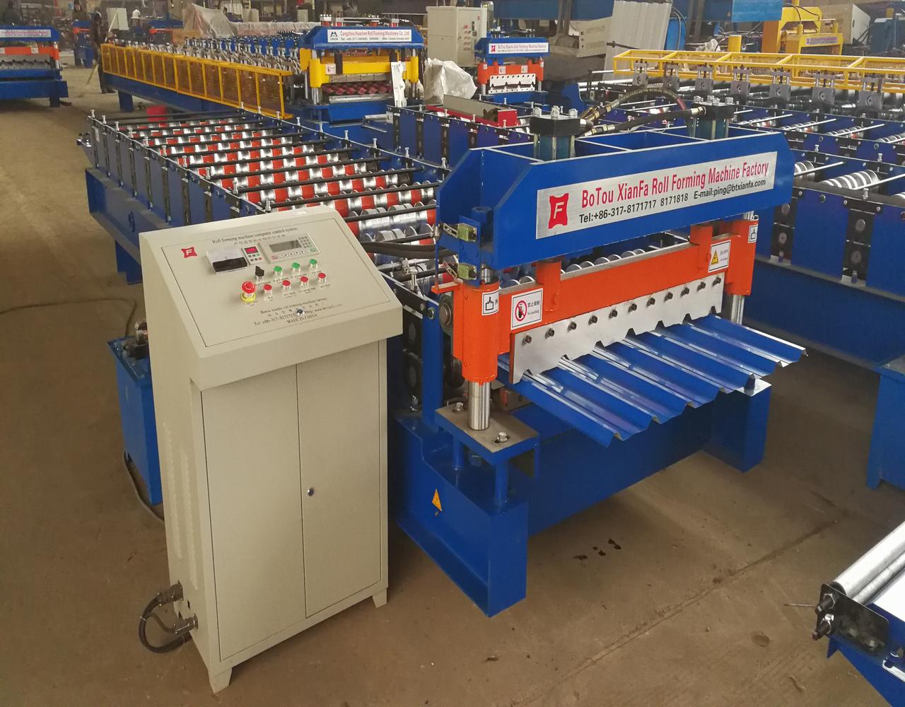 trapezoid roof roll forming machine