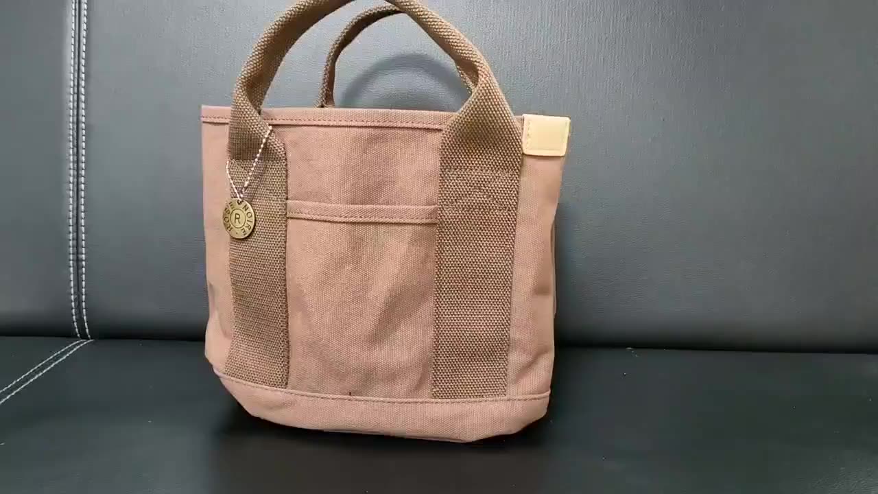 Strong canvas small mini tote women girls handbags eco friendly cotton canvas daily tote bags1