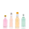 Customize Luxury Mini Liquor Bottle 50ml 100ml Embossed Glass Wine Container with Airtight Stopper Small Decanter1