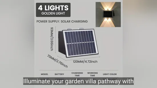Iluminación de pared al aire libre de eficiencia energética para villas y jardines1