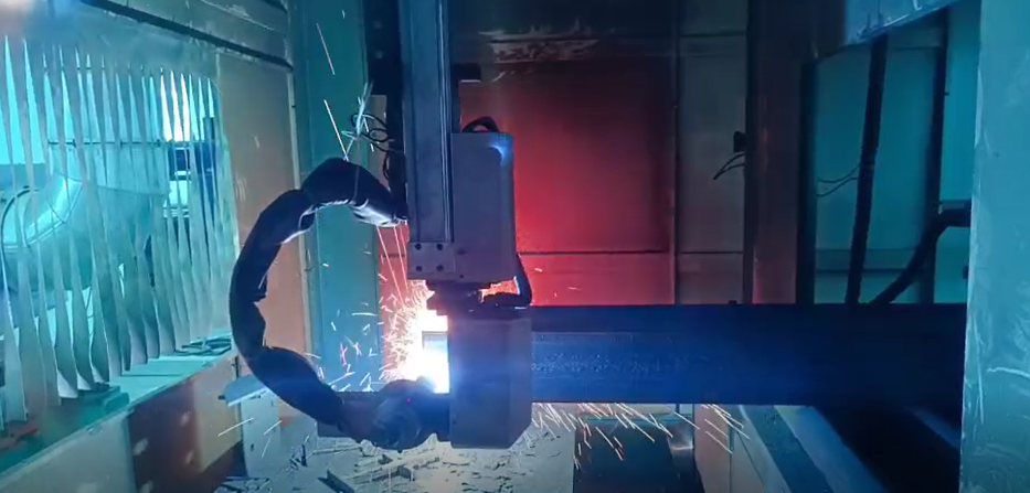 Section steel cutting video