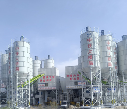FYG HZS180 modular mixing plants support the construction of the Baoji-Zhongwei railway
