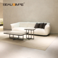 Modern customized living room furniture 4 seater couch high-end sectional sofa set white Teddy fabric 3 seat sofa1