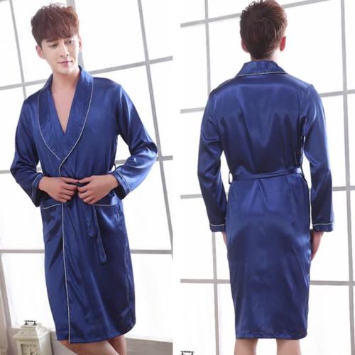 faux silk robe for men and women