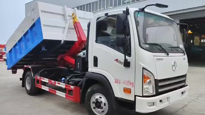 hook-arm garbage truck