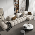 Fabric sofa modern light luxury technology cloth living room Italian creative leather sofa set furniture1