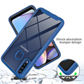Anti Shock Transparent Hybrid Case for Samsung A20s with Front Cover1