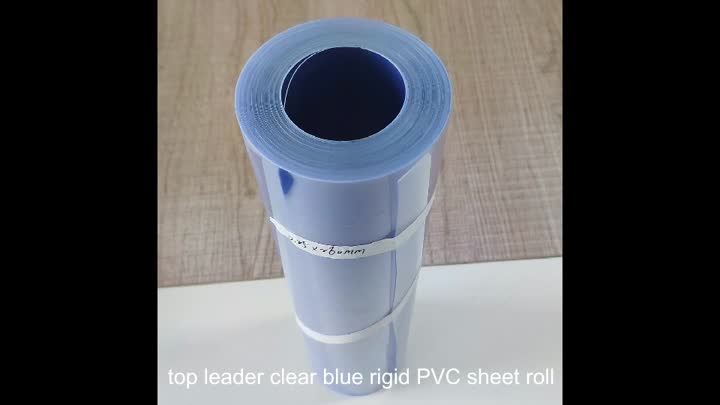 Rollo de PVC rígido azul claro