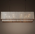 1950s Italian Drum Light Vitti Mirrored Chandelier 60 inches for Dining Room1