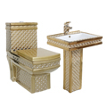 Luxury Gold Water Closet: Royal Style Wholesale Bathroom Sanitary Ware Toilet Set1