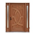 Bomei Front Door Design: Main Entrance Lattice Wooden Doors1