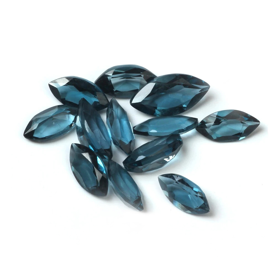 Marquise Faceted London Blue Topaz