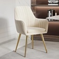 Contemporary Velvet Upholstered Beige Dining Chair1