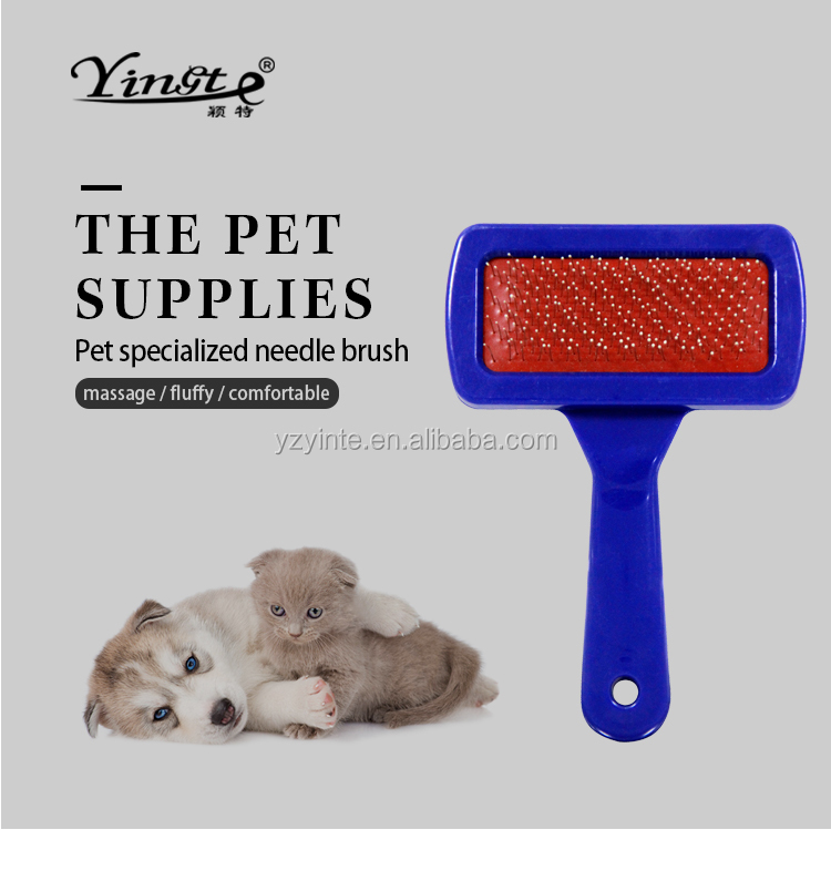 Fabricação de fábrica barata de alta qualidade pino de animais de estimação Prancagem de cães de estimação Slicker Brush