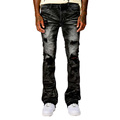 Super Fly στοιβαγμένο μαύρο κουδούνι κάτω denim slim fit boot cut mens jean παντελόνι άνδρες floed τζιν1