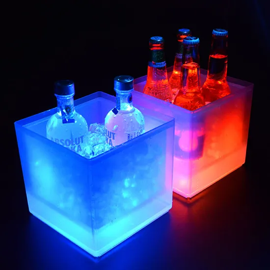 Elegante balde de gelo LED 3.5L para cerveja e vinho1
