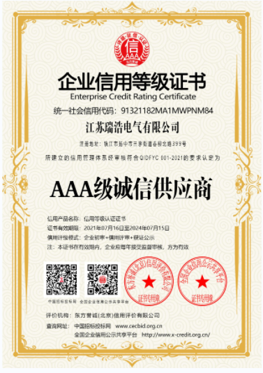 Enterprise Credit Rating Certificate