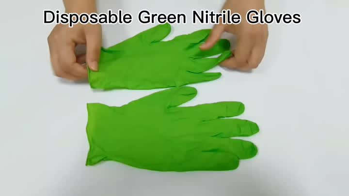 Guantes de nitrilo verde