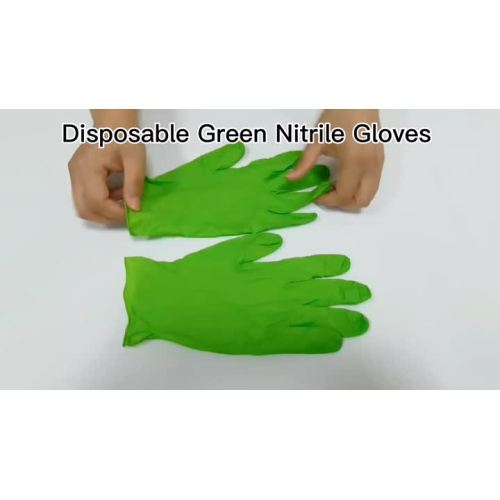 Guanti di nitrile verde