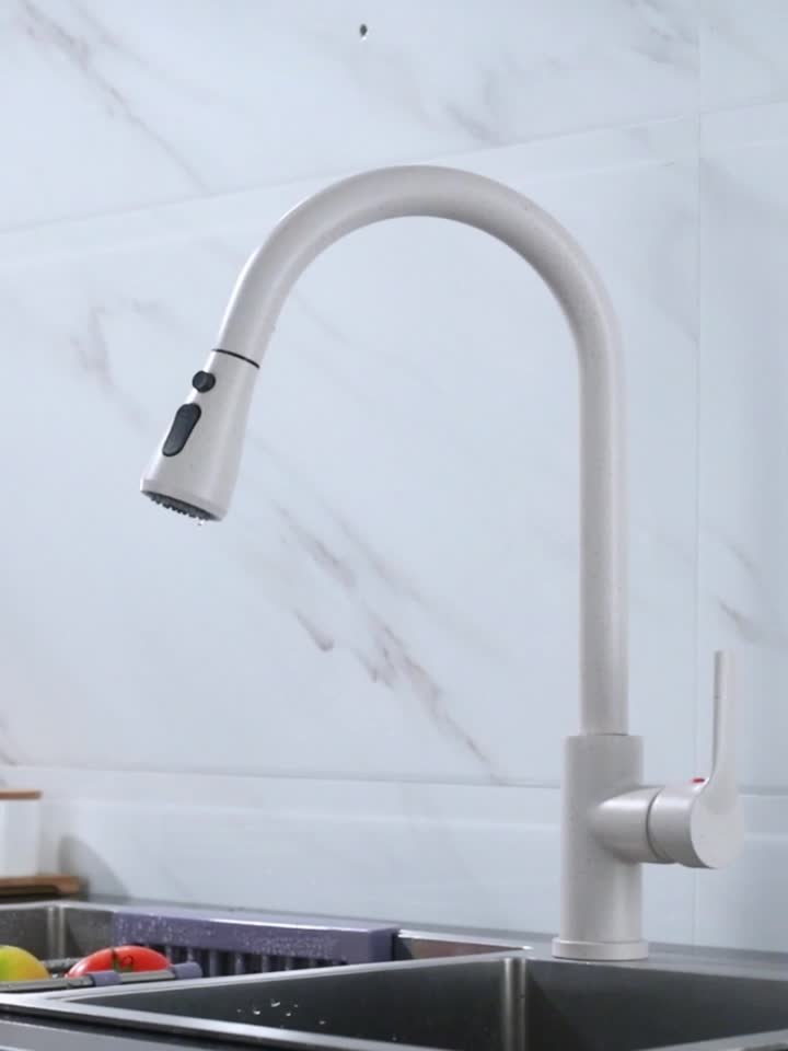 Stainless Steel Beige Kitchen Faucet