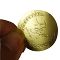 Custom Low MOQ Logo Stickers: Waterproof Gold Foil Embossed1