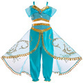 Princess Jasmine Costume Girls Aladdin Cosplay Party Clothing Kids Birthday Halloween party costume1