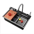 Multi-functional Smart LED Digital Display Waterfall Kitchen Sink with Integrated Keyboard1
