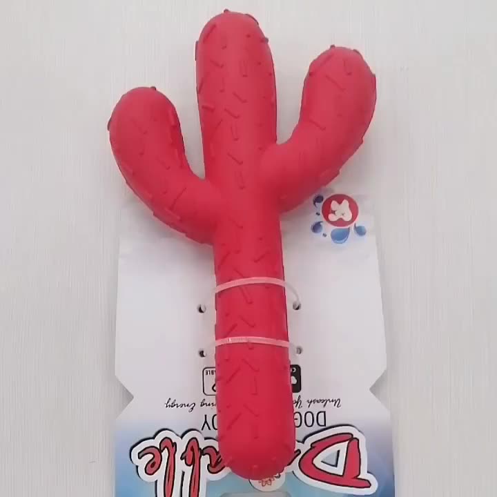 Super Inecrodible Squeaky Cactus Dog Dog Chewer Toys1