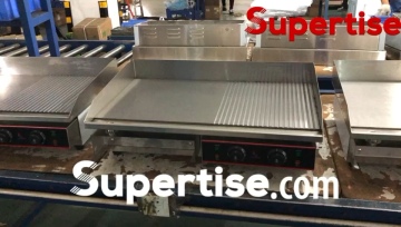 Stainless Steel Hot Plate for Gas Grills with Holder - Vertical Electric Griddle for Restaurant Equipment1