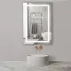 Cermin bilik mandi yang dipasang di dinding yang dipasang tanpa bingkai