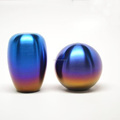 CNC Custom Titanium Auto Burnt Blue Gear Shift Handle Knob1