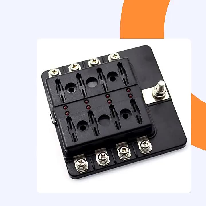 12V 80A รถรีเลย์และกล่องฟิวส์ที่มีฟิวส์ใบมีด 11x และรถแทรคเตอร์รีเลย์ 6x Relay 1