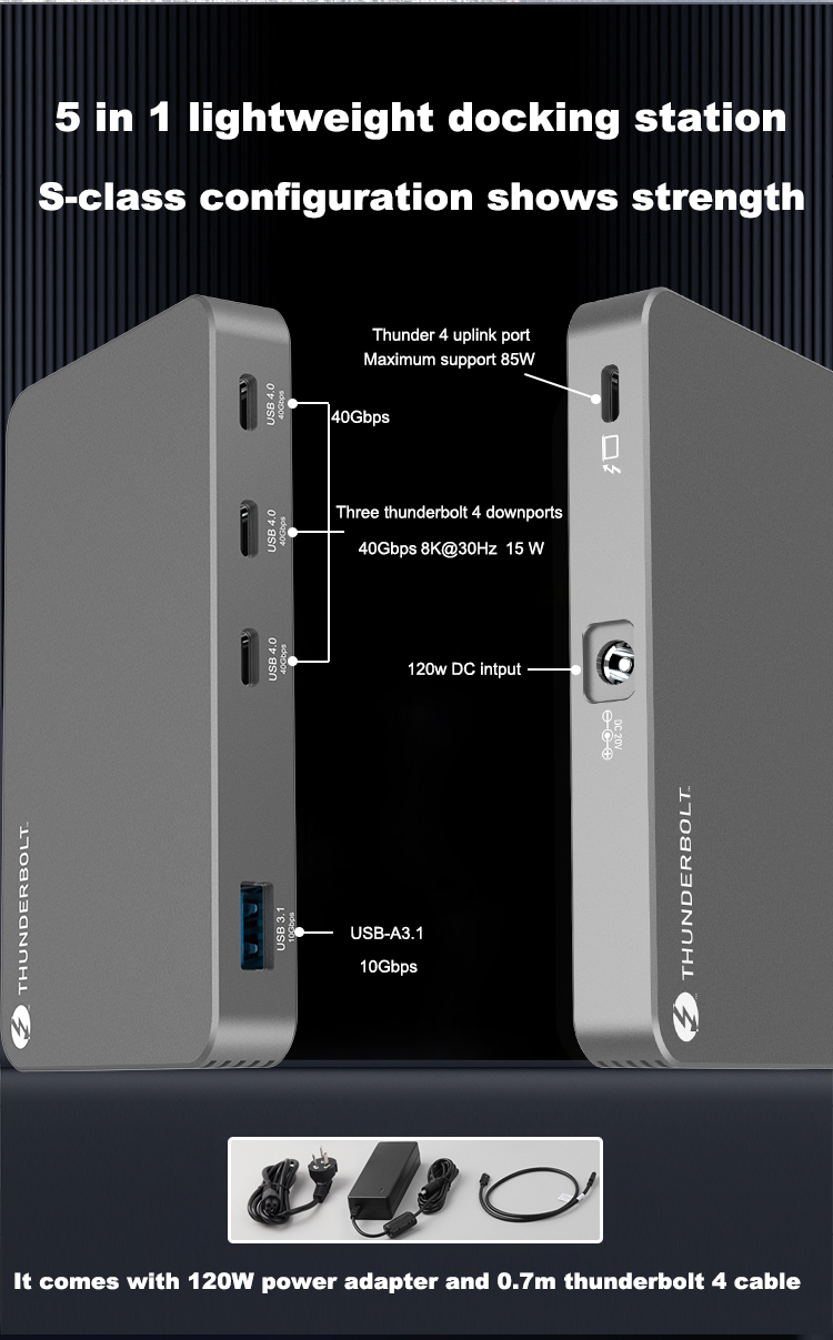 Charging Single 8K Thunderbolt 4 Docking Station