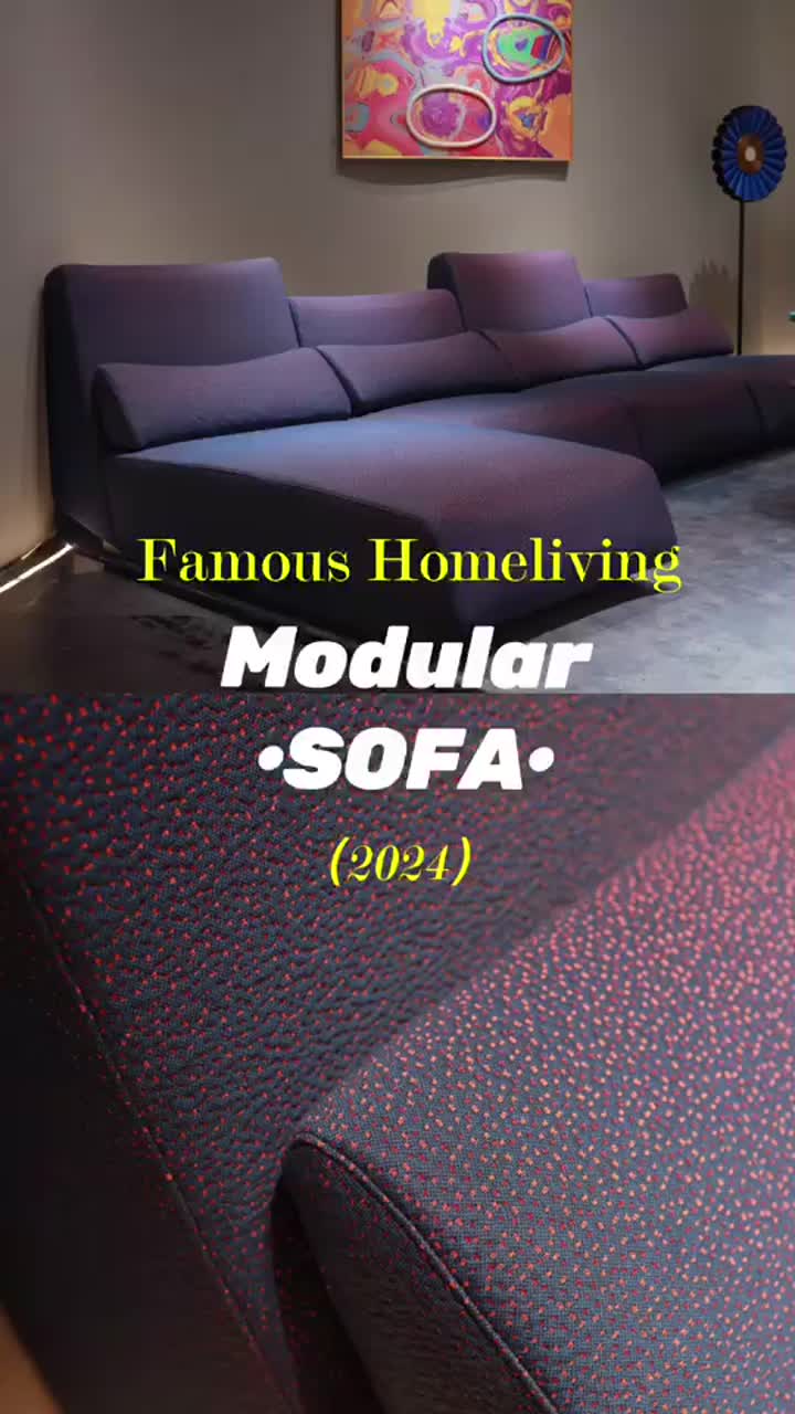 Sofá modular púrpura opulenta