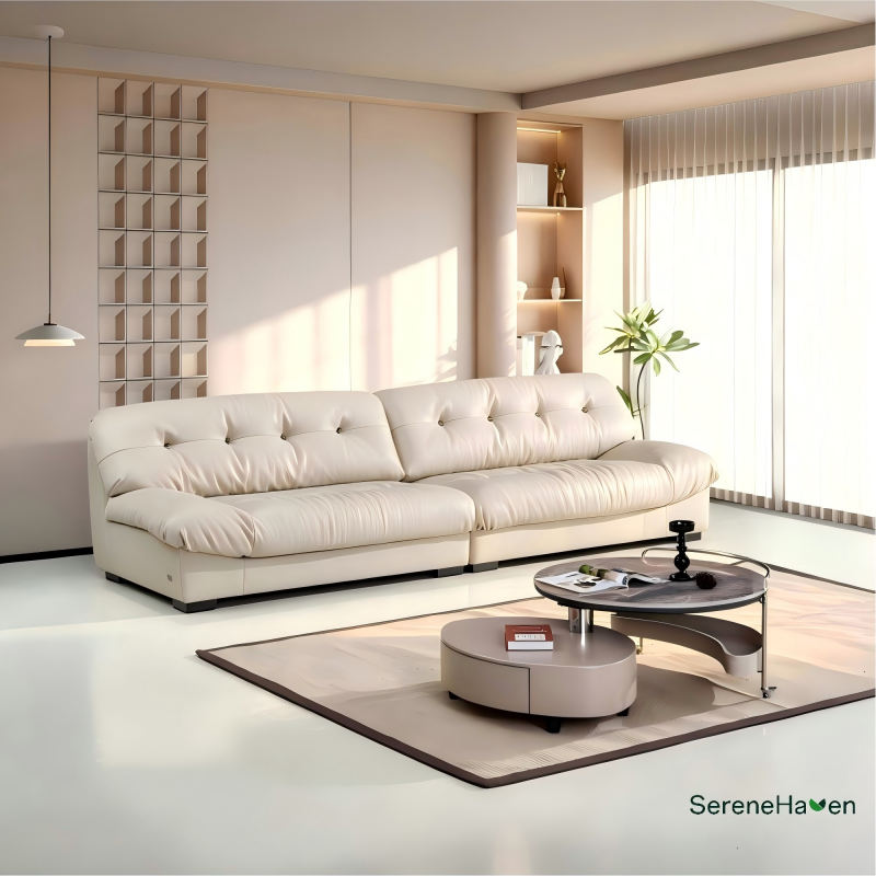 โซฟาอัด vs โซฟาหนังแท้ 2026 | SereneHaven H059/LS-007 B2B คู่มือการขายส่ง